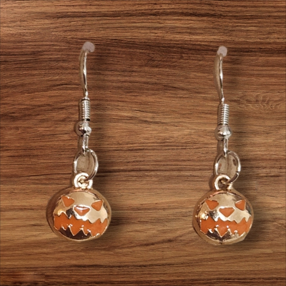 Gold Pumpkin Earrings